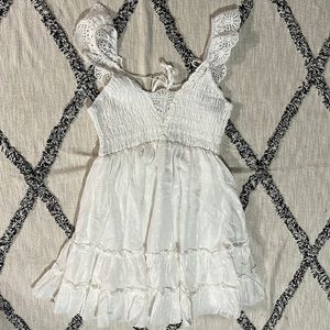 White Birch white flutter sleeve dress. New with tag size M